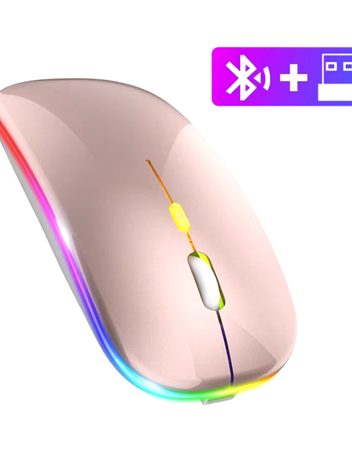 Load image into Gallery viewer, 2.4Ghz Wireless Mouse Bluetooth Mouse Mice Rechargeable Mouse Silent Mouse LED Backlit USB Gaming Mouse 1600DPI for PC Laptop
