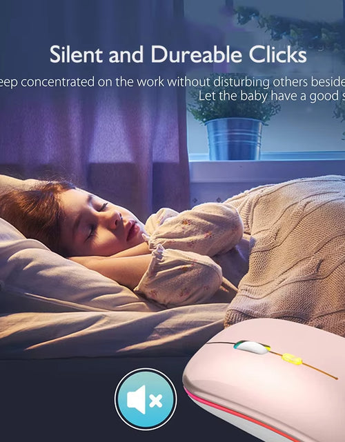 Load image into Gallery viewer, 2.4Ghz Wireless Mouse Bluetooth Mouse Mice Rechargeable Mouse Silent Mouse LED Backlit USB Gaming Mouse 1600DPI for PC Laptop
