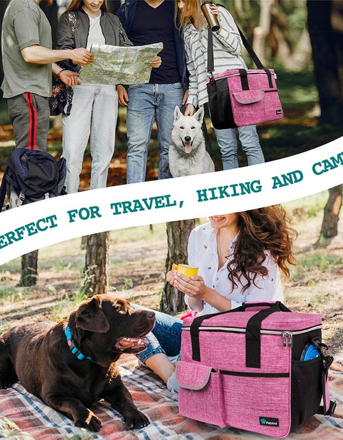 Load image into Gallery viewer, Dog Travel Bag | Airline Approved Tote Organizer with Multi-Function Pockets, Food Container Bag and Collapsible Bowl | Perfect Weekend Pet Travel Set for Dog, Cat
