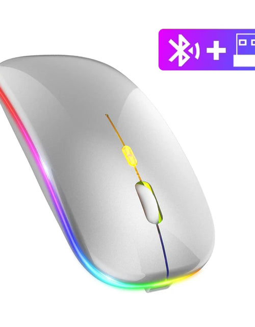 Load image into Gallery viewer, 2.4Ghz Wireless Mouse Bluetooth Mouse Mice Rechargeable Mouse Silent Mouse LED Backlit USB Gaming Mouse 1600DPI for PC Laptop
