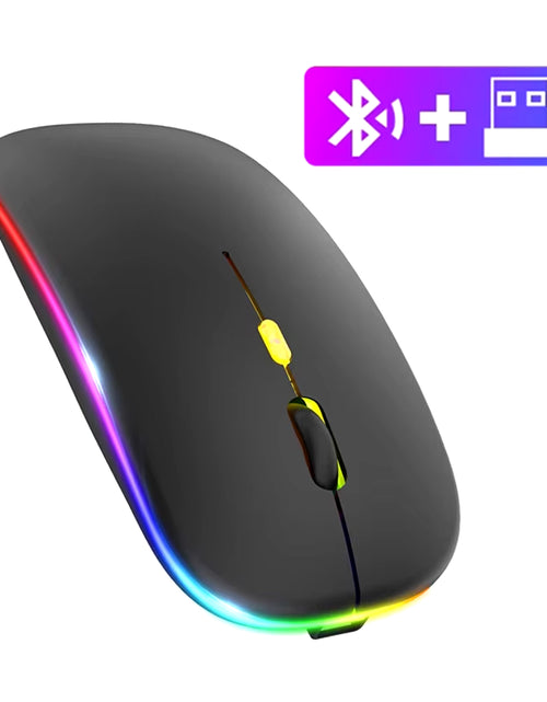 Load image into Gallery viewer, 2.4Ghz Wireless Mouse Bluetooth Mouse Mice Rechargeable Mouse Silent Mouse LED Backlit USB Gaming Mouse 1600DPI for PC Laptop

