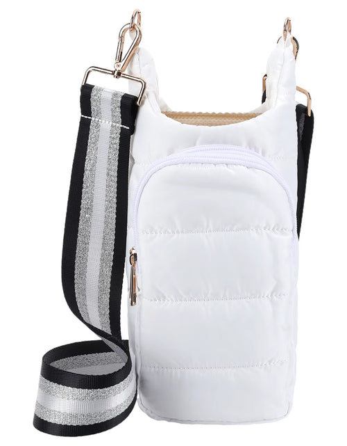 Load image into Gallery viewer, HydroCarry Puffer Tote – Adjustable Strap Water Bottle Carrier for Outdoor Travel &amp; Daily Adventures
