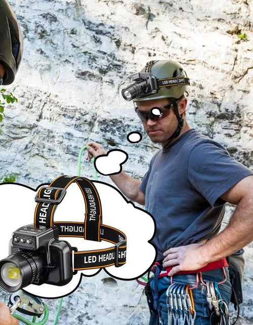 Load image into Gallery viewer, BeamLite™ Rechargeable LED Headlamp – High-Power Forehead Torch for Outdoor Adventures
